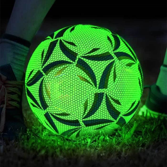 Ballon de football lumineux de taille 5, ballon de football en PU  réfléchissant, pour la compétition d'entraînement - Cdiscount Sport