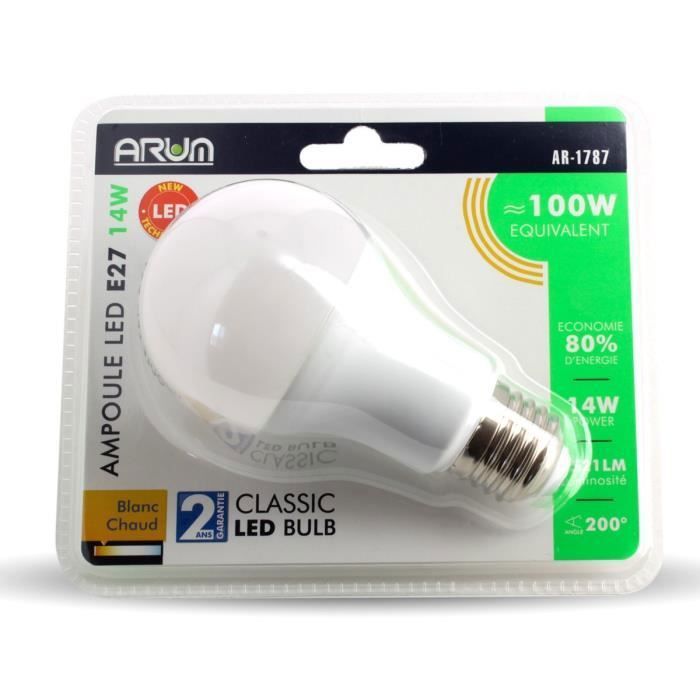 Lot de 10 Ampoules LED E27 9W eq 60W 806lm Blanc Naturel - Maison Lot de 10 Ampoules LED E27 9W eq 60W 806lm Blanc Naturel - Maison
