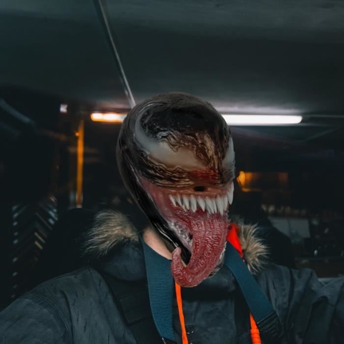 Masque Cosplay Venom pour Halloween, masque d'horreur en Latex à longue  langue - Cdiscount Au quotidien