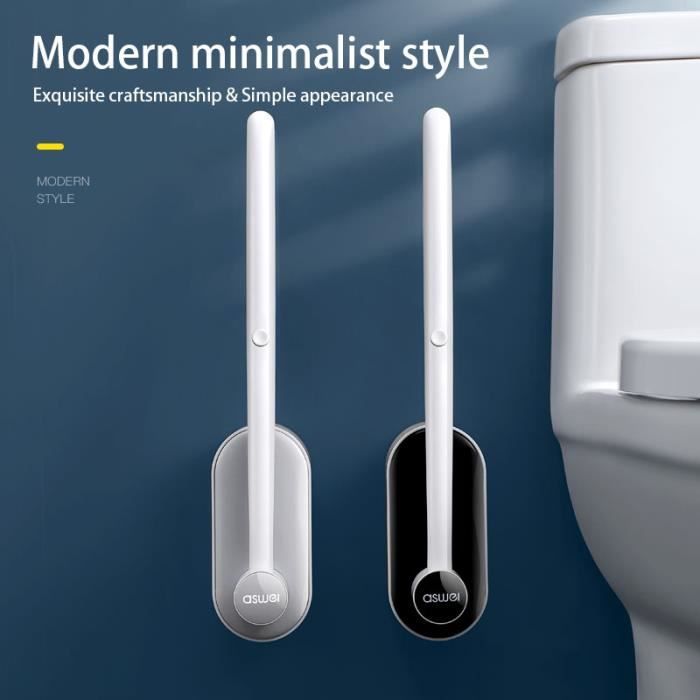 Brosse WC jetable avec support Système de nettoyage de toilettes avec 8  têtes de rechange : : Cuisine et Maison