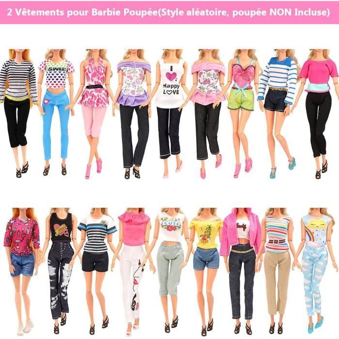 43 Pièces Vêtements Et Accessoires Pour Poupée De 30 Cm – Robes, Tops, Pantalons, Maillots, 15 Paires De Chaussures