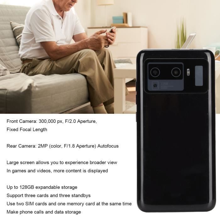 VBESTLIFE Smartphone M12 UItra M12 Ultra 5,45 pouces 854x480 HD Smartphone  RAM 512 Mo ROM 4 Go 1500mAh Dual SIM Dual Standby (Noir)