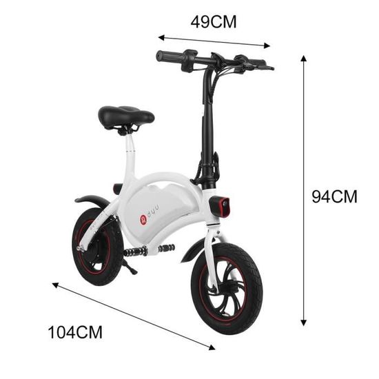 Vélo électrique pliable 10.2 Ah - Minismart-W - Cdiscount Sport