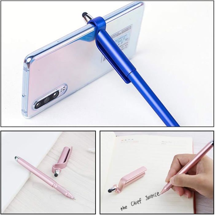 Stylet Tactile, 12 Pièces 3 En 1 Support De Téléphone + Stylet Tablette