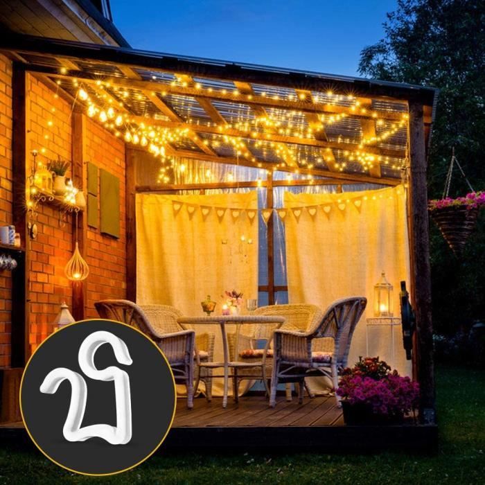 gouttière d'extérieur | Mini clips gouttière pour accrocher des lumières extérieures, résistant