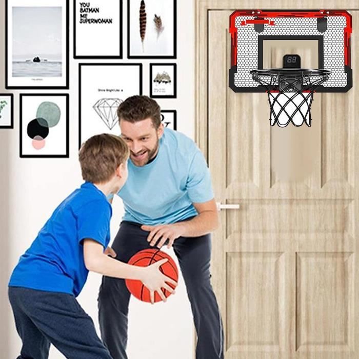 Cerceau Basket Intérieur Avec Panneau D'affichage - Pour Porte De Chambre, Enfants Et Adultes - Noir Et Blanc