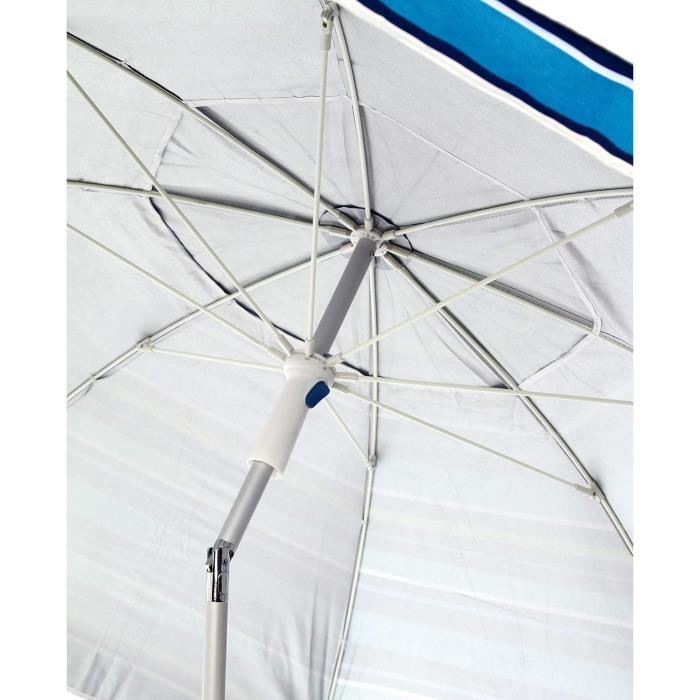 Parasol Ø 160 cm Protection contre les UV Polinylon 8 Tiges Fer main image 1