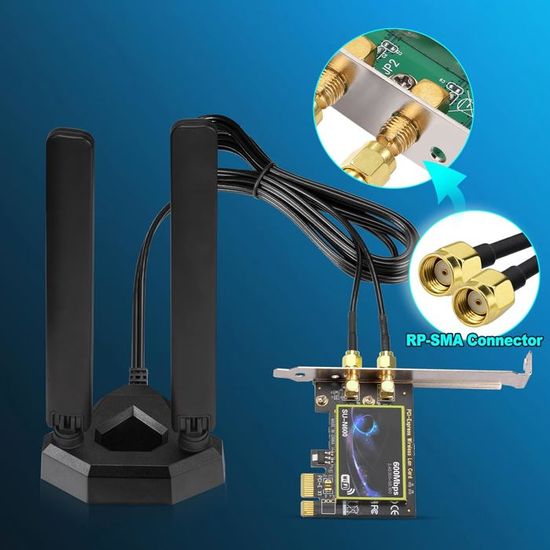Lot De 2 Antennes WiFi Double Bande 9 DBi - Base Magnétique MIMO RP-SMA Pour Routeur Et Caméra IP