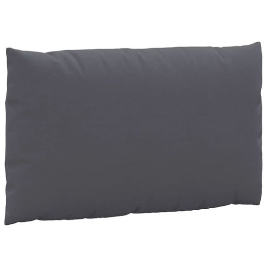 Lot De 2 Coussins De Chaise à Dossier Bas Gris Foncé - Oreillers Patio Jardin Terrasse Extérieur