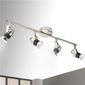 MiniSun Plafonnier ou Applique Moderne 4 x Rail FLEXI Rampe R/églette 8 Spot R/églables GU10 Convient pour Ampoules LED en Combinaison de Chrome Fonc/é et Chrome Poli