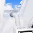 Unité de joint de fenêtre pour climatiseur portable et sèche-linge, kit anti-air chaud, avec fermeture éclair et système auto.