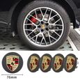 4 x caches moyeux Porsche 76mm gris centre roue logo Pour Porsche Cayenne Cayman Panamera boxster 911/718-0