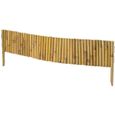 Bordure de jardin en bambou - PROVENCE OUTILLAGE - 35x100cm - Couleur de tige irrégulière-0