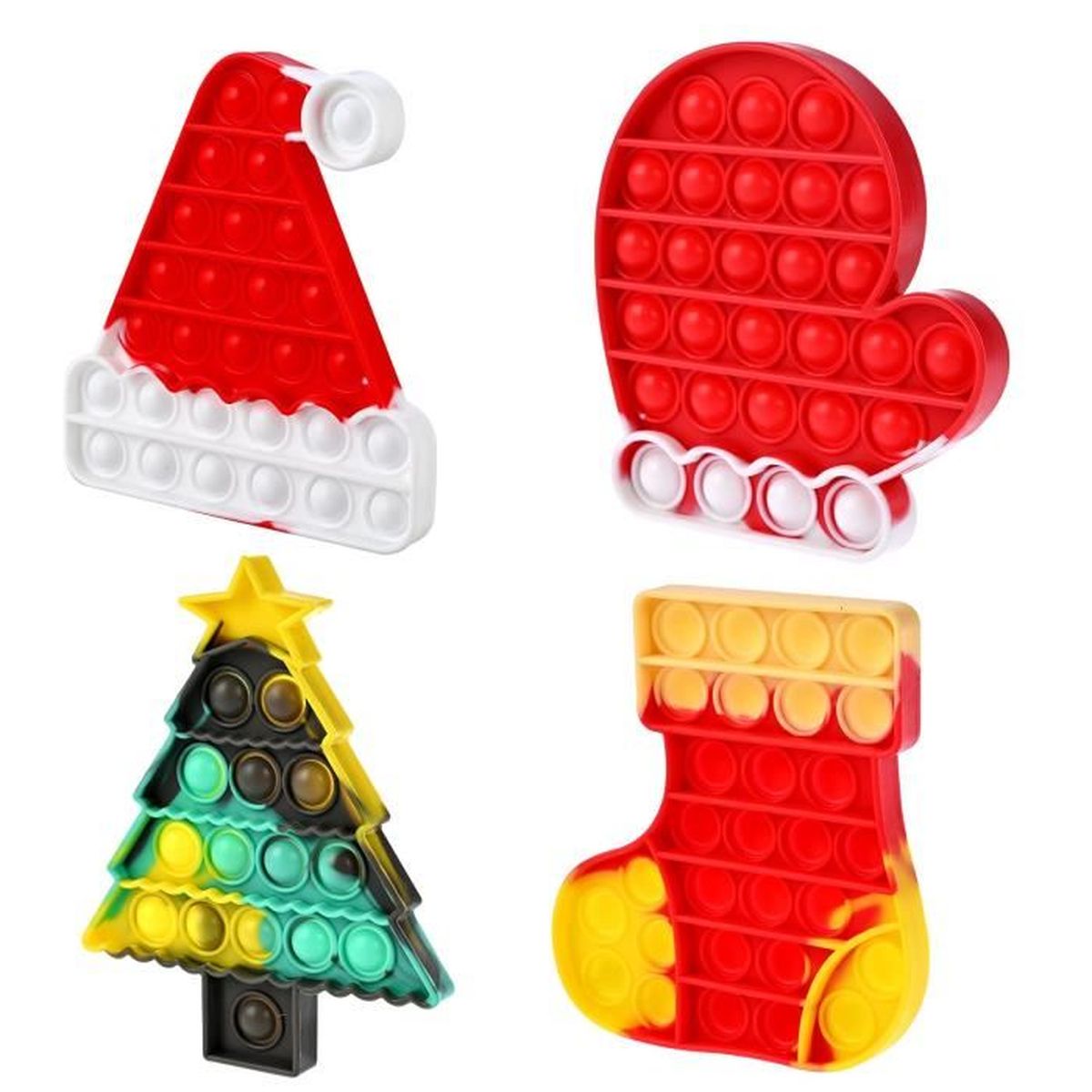 anti-stress anti-stress. Lot de 6 jouets à bulles pour autisme 