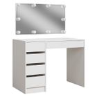 Vicco Coiffeuse Thalia, Blanc Haute brillance, 100 cm avec éclairage LED