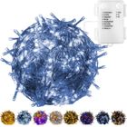 VOLTRONIC® Guirlande lumineuse 10m, blanc froid, 100 LED, câble transparent - À piles