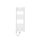 LUXEBATH ECD Germany Radiateur sèche-serviettes électrique avec résistance 900W - 400 x 1200 mm - blanc - courbé avec raccordement latéral