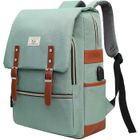 FREEBIZ Sac à Dos Ordinateur Portable Imperméable avec Pris USB pour Bureau Scolaire Affaire Voyage Unisexe（Vert clair）