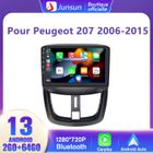 Junsun Autoradio Android 13 2Go+64Go pour Peugeot 207(2006-2015)Carplay & Android Auto,9 pouces Écran Tactile GPS WiFi Bluetooth