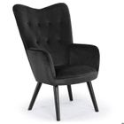 MENZZO Fauteuil scandinave Klarys Velours Noir