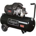 Compresseur d'air 100L 10 bars - horizontal à double cylindres Scheppach HC110DC Black Edition - 2200 W - 3 CV