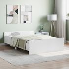 VIDAXL Lit supersleep - Tête de lit inclus - Cadre de lit -pied de lit blanc 120x190 cm 193x123x50 cm