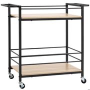 Chariot De Service Royal Catering - 3 Plateaux Inox - Capacité 150 Kg - Roulettes Freins