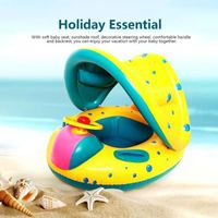 Stillcool® Anneau de natation flotteur de piscine de bébé bateau gonflable avec parasol PR 12-36 mois