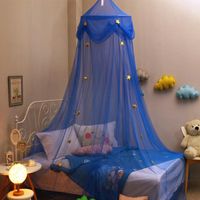Moustiquaire, Moustiquaire De Dôme De Manteau De Lit De Plafond Pour Enfants (Bleu Foncé)