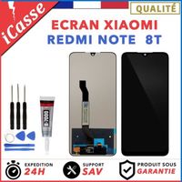 ECRAN LCD + VITRE TACTILE XIAOMI REDMI NOTE 8T NOIR + OUTILS + COLLE