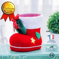 CONFO® Décorations de Noël bottes de cadeau de vacances Bottes de flocage de Noël Bottes de bonbons pour enfants Bottes de Noël