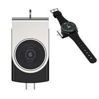 Chargeur de montre, Chargeur Induction, Chargeur sans Fil 2 en 1 Portable pour iWatch et Samsung Galaxy Watch