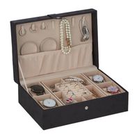 Boîte à bijoux effet cuir - 10042691-46