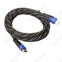 TD® Câble de connexion audio et vidéo réseau HDMI bleu et noir câble HD câble de conversion de connexion TV ordinateur de données