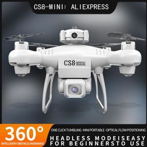 DRONE Blanc 6K-CS8 Mini Drone avec Double Caméra HD, Évi