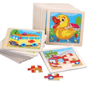 9 pièces en bois heureux Zoo Puzzle d'apprentissage bébé enfants Jouets  D@LXY80418177D - Cdiscount Jeux - Jouets