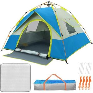 TENTE DE CAMPING Tente De Camping Tente Dôme 3-4 Personnes Étanche,