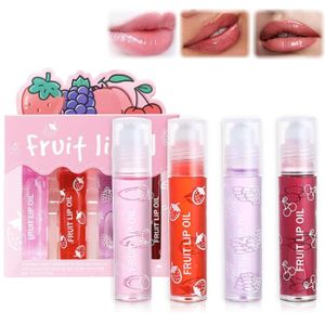 GLOSS Roll On Lip Gloss,4 Pièces Brillants à Lèvres Arom