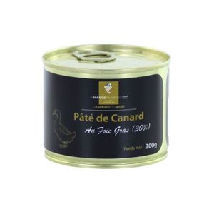 PATE - RILLETTE  Pâté de canard au foie gras (30%) - jemangefrancais