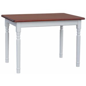 TABLE DE CUISINE  Table 70 x 60 cm BLANC/CALVADOS rectangulaire pour