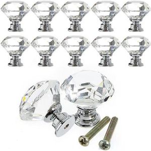 boutons de tiroir en verre cristal//poign/ée armoire placard poign/ée 10pcs 25mm boutons de porte en verre cristal clair en forme de rose