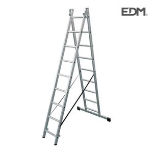 ECHELLE Echelle transformable aluminium 2x9 marches edm