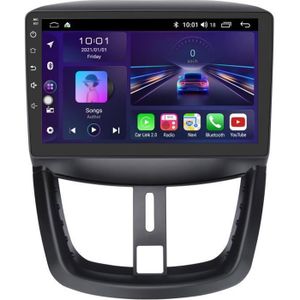GPS AUTO Junsun Autoradio Android 12 2Go+64Go pour Peugeot 