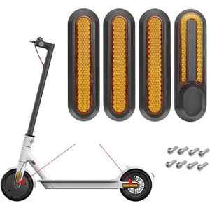 Bande d'avertissement pour scooter électrique, réflecteur de couverture de  roue latérale, 1 paire de bandes réfléchissantes pour scooter électrique