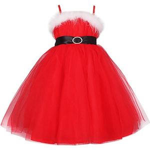 Robe De Noel Fille Enfant Robe Longue Fete De Noel Rouge Tulle Sans Manches Vacances De 2 A 8 Ans Rouge Cdiscount Pret A Porter