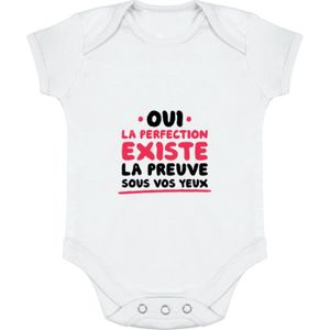 BODY body bébé | Cadeau imprimé en France | 100% coton | La perfection existe