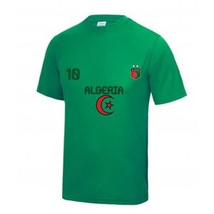 Maillot Algerie Football pour Supporter - Maillot Foot Algerie 2 étoiles ( Maillot Noir/Vert, XS) : : Mode