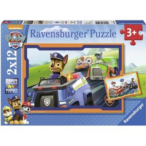 PUZZLE Ravensburger - Puzzles 2x12 pièces - Pat'Patrouille en action - Dessins animés et BD - Mixte - A partir de 3 ans