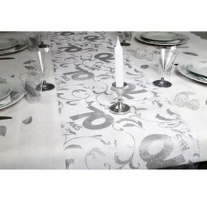 5192-70-30, chemin de table anniversaire blanc 70 ans - Cdiscount Maison