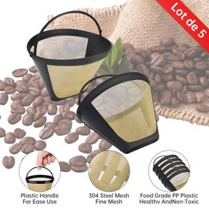 genialo - Filtre à café réutilisable en acier inox